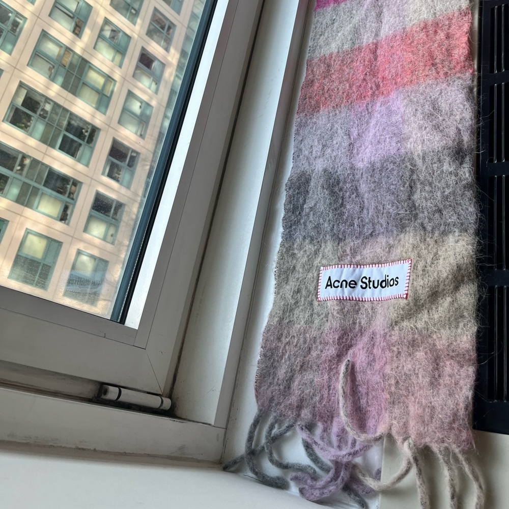Acne Studio Mohair Checked Scarf
